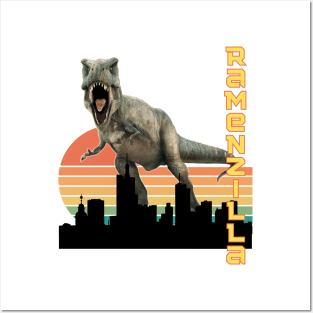 Ramenzilla-Retro Funny Posters and Art